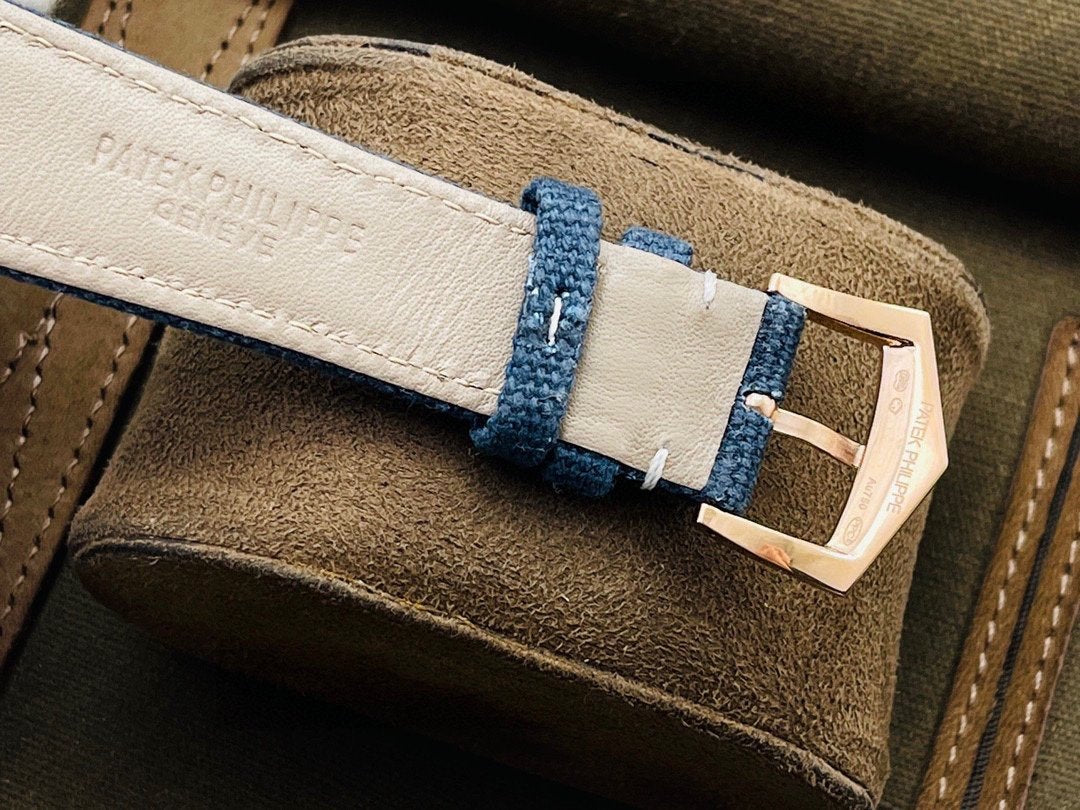 PATEK CALATRAVA 40MM ROSE GOLD BLUE DIAL REF 6007A