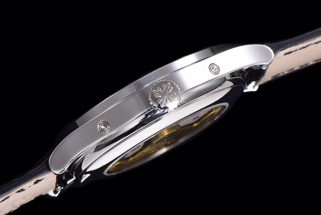 PATEK CALATRAVA MOONPHASE ANNUAL CALENDAR STEEL WHITE DIAL