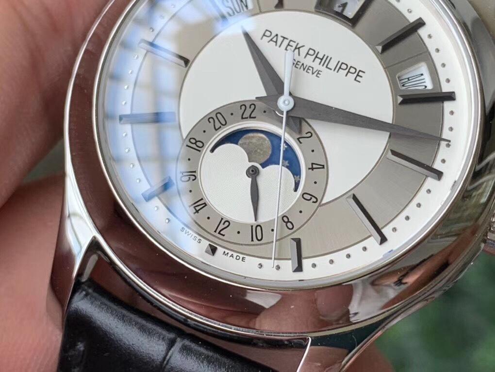 PATEK ANNUAL CALENDAR STAINLESS STEEL CASE WHITE DIAL