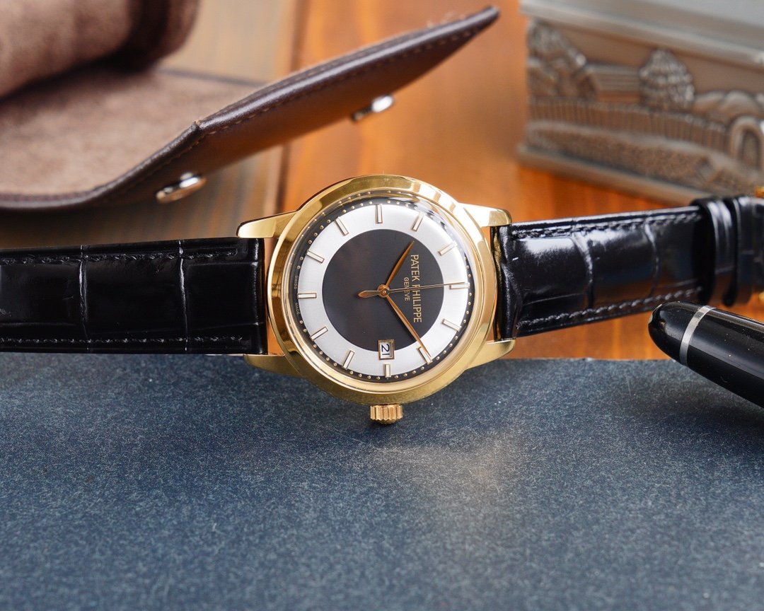 PATEK CALATRAVA 40 GOLD CASE BLACK DIAL
