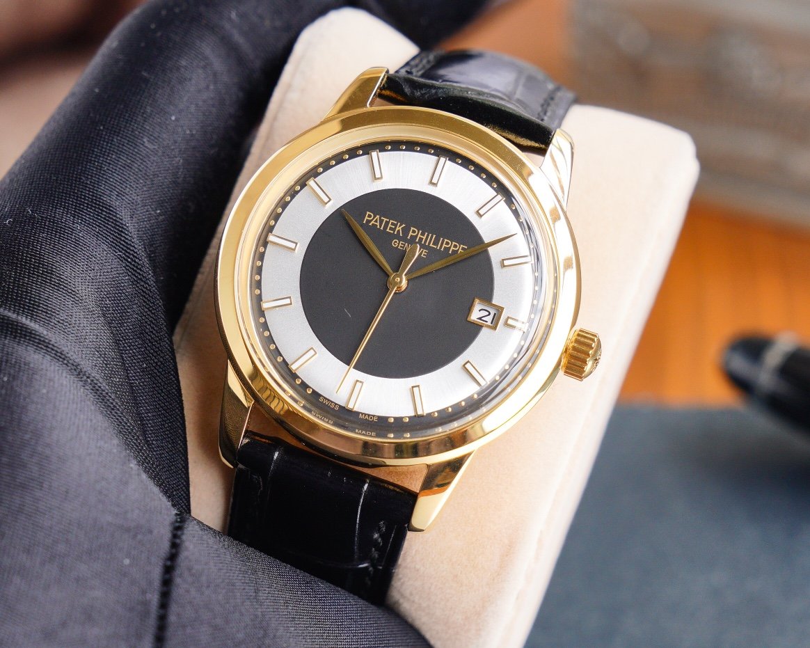 PATEK CALATRAVA 40 GOLD CASE BLACK DIAL
