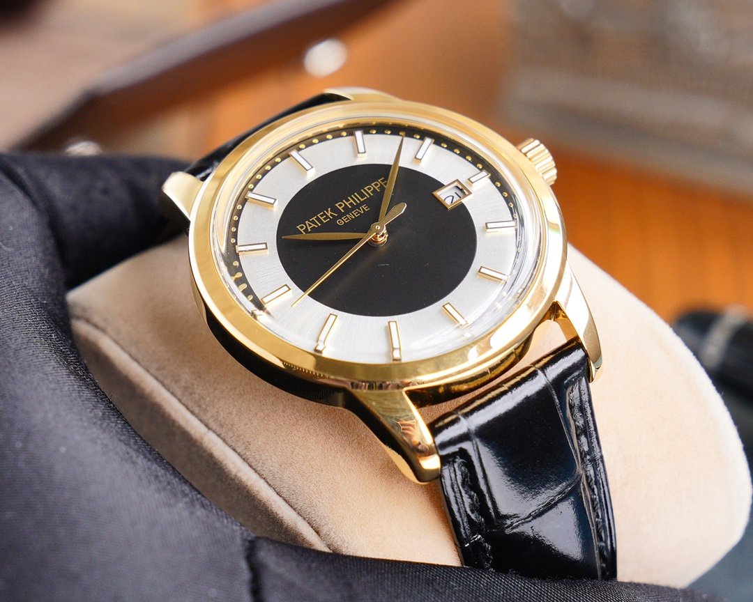 PATEK CALATRAVA 40 GOLD CASE BLACK DIAL