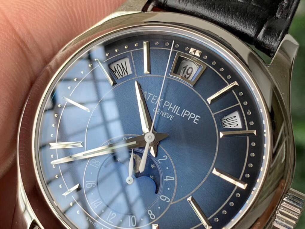 PATEK ANNUAL CALENDAR WHITE GOLD BLUE DIAL