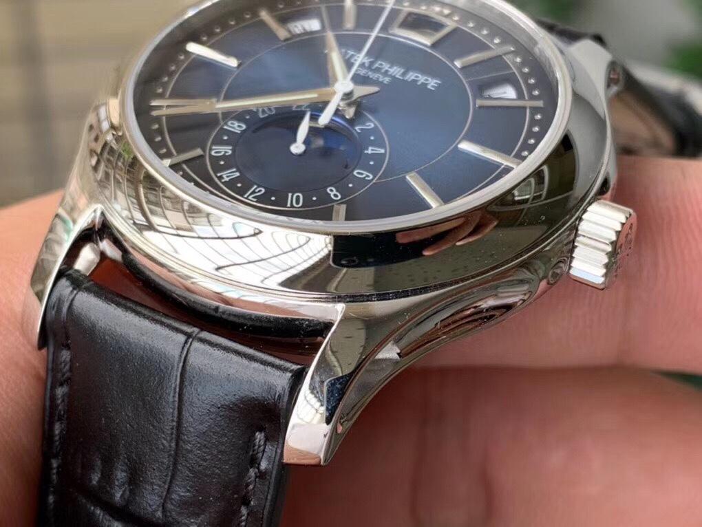 PATEK ANNUAL CALENDAR WHITE GOLD BLUE DIAL