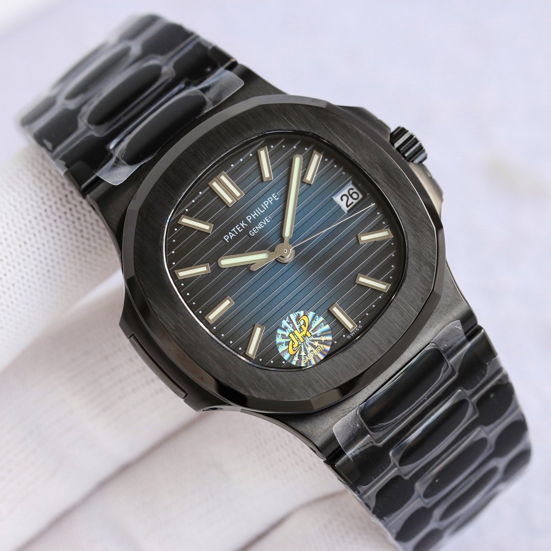 PATEK NAUTILUS 5711 CUSTOM ALL BLACK BLUE DIAL