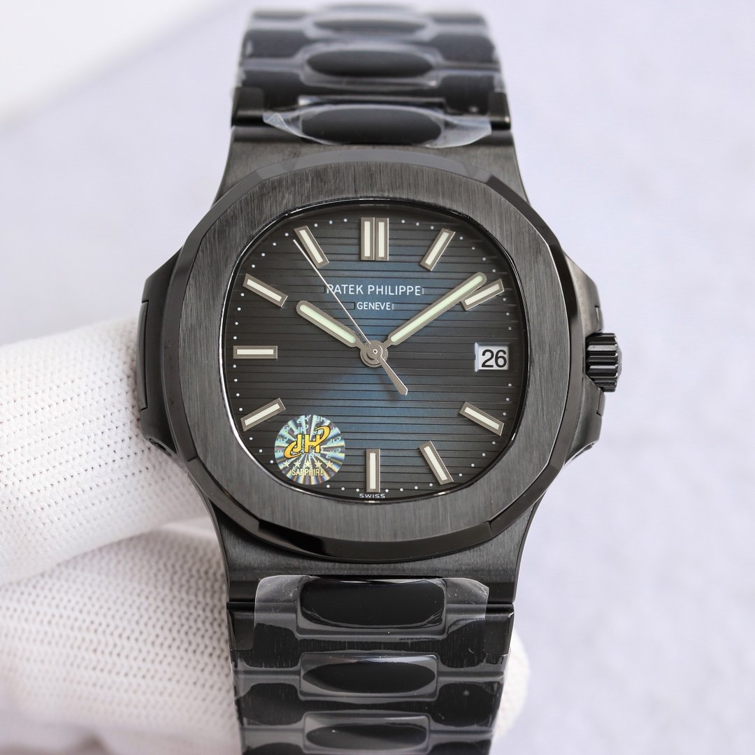 PATEK NAUTILUS 5711 CUSTOM ALL BLACK BLUE DIAL