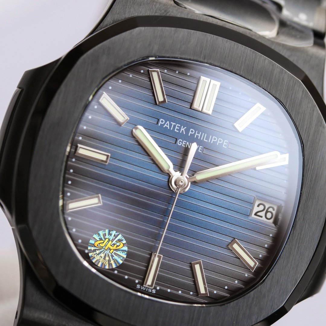 PATEK NAUTILUS 5711 CUSTOM ALL BLACK BLUE DIAL