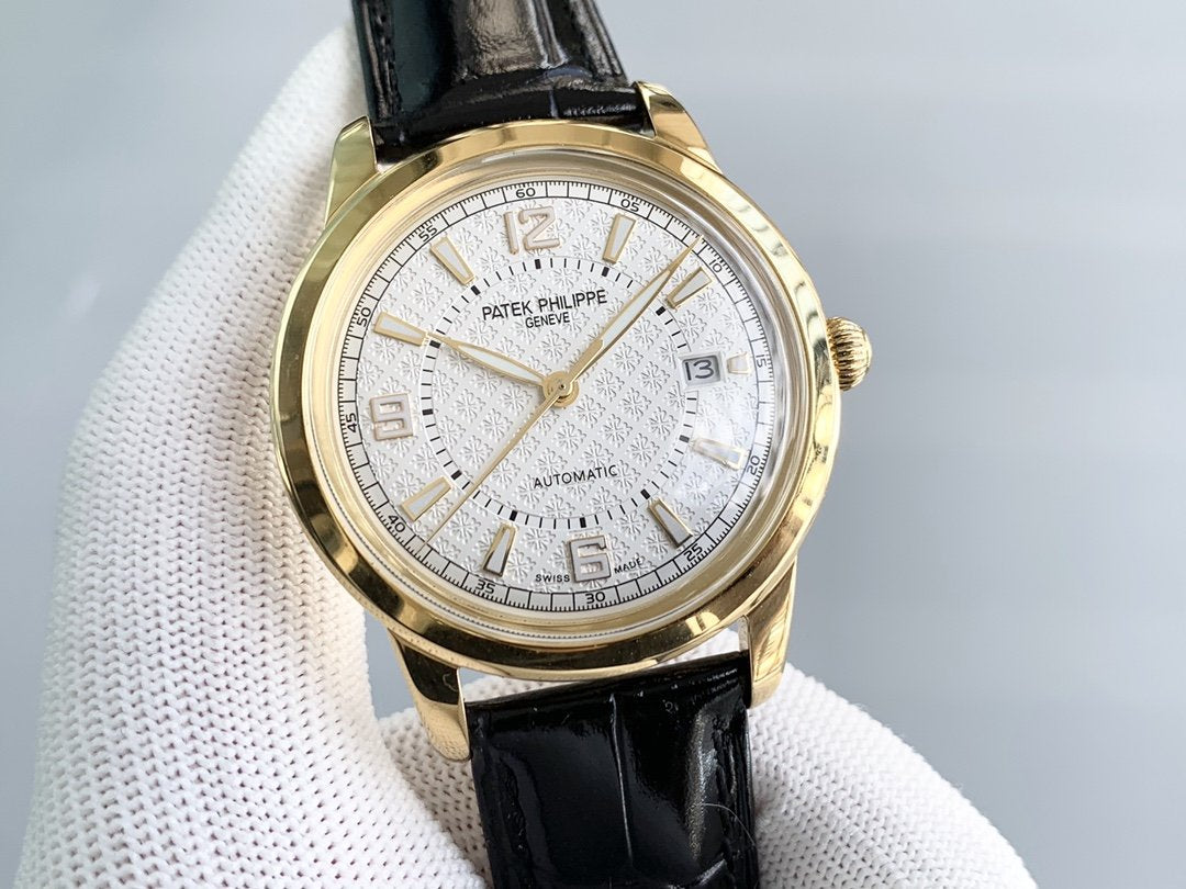 PATEK CALATRAVA 40 GOLD CASE WHITE DIAL