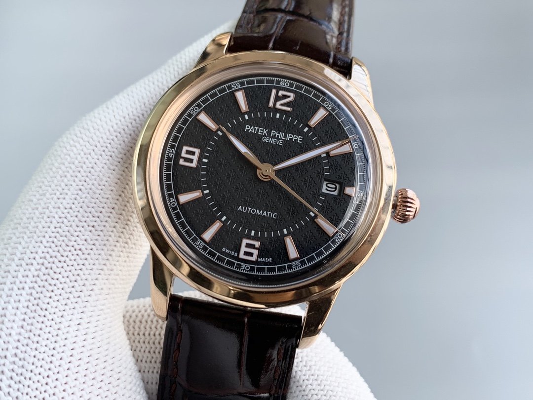 PATEK CALATRAVA 40 ROSE GOLD CASE BLACK DIAL