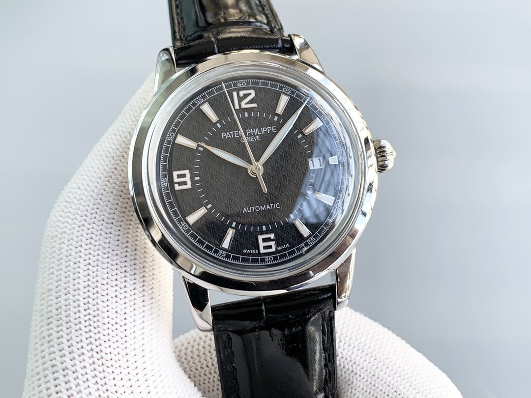 PATEK CALATRAVA 40 STEEL CASE BLACK DIAL