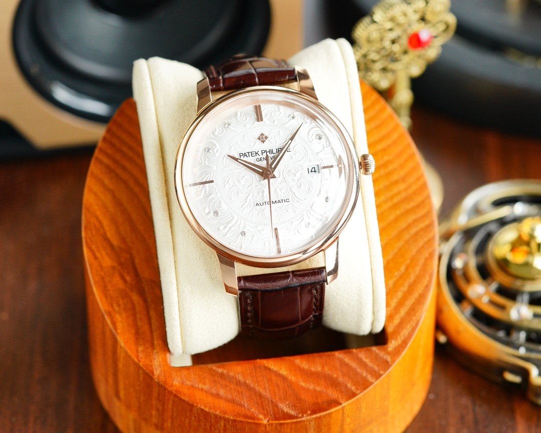 PATEK CALATRAVA 40 WHITE DIAL LEATHER