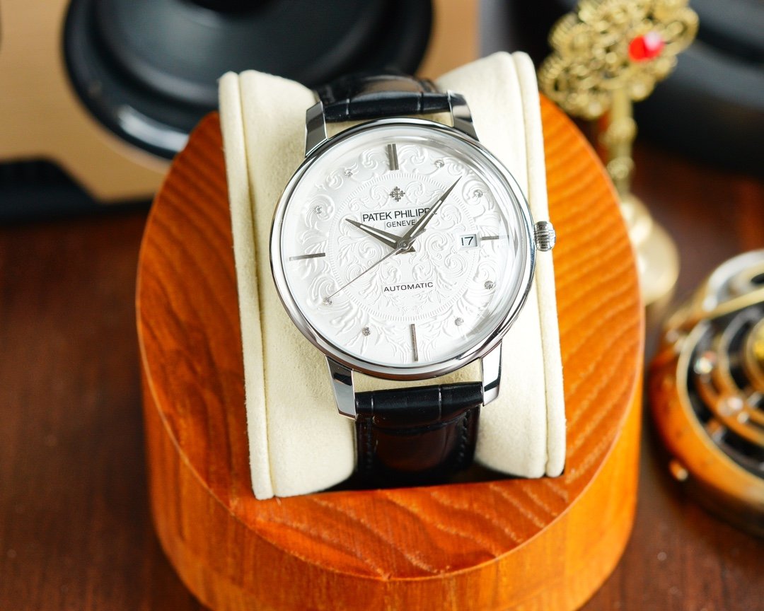 PATEK CALATRAVA 40 WHITE DIAL LEATHER