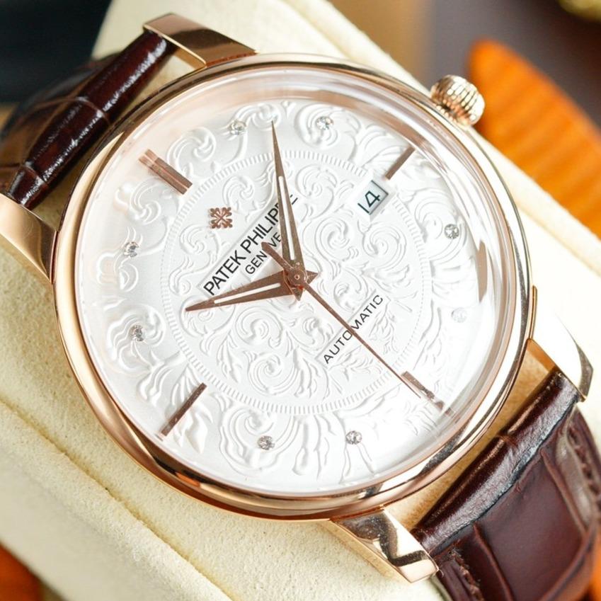 PATEK CALATRAVA 40 WHITE DIAL LEATHER