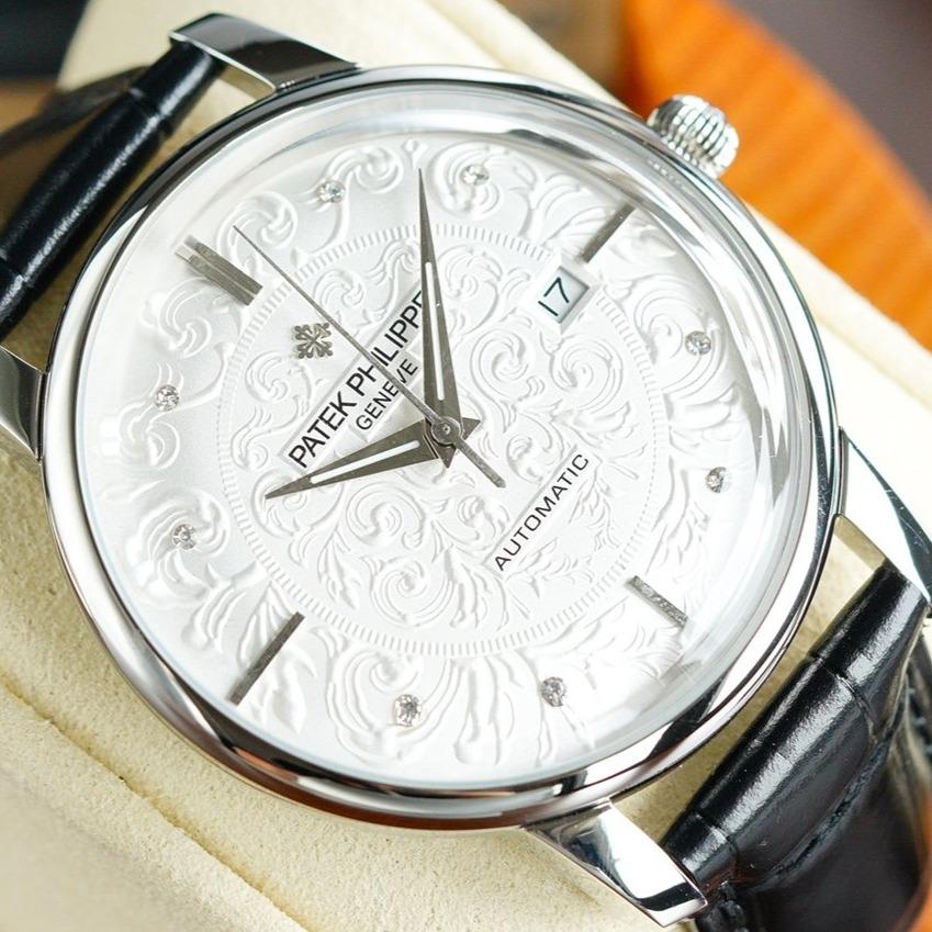 PATEK CALATRAVA 40 WHITE DIAL LEATHER