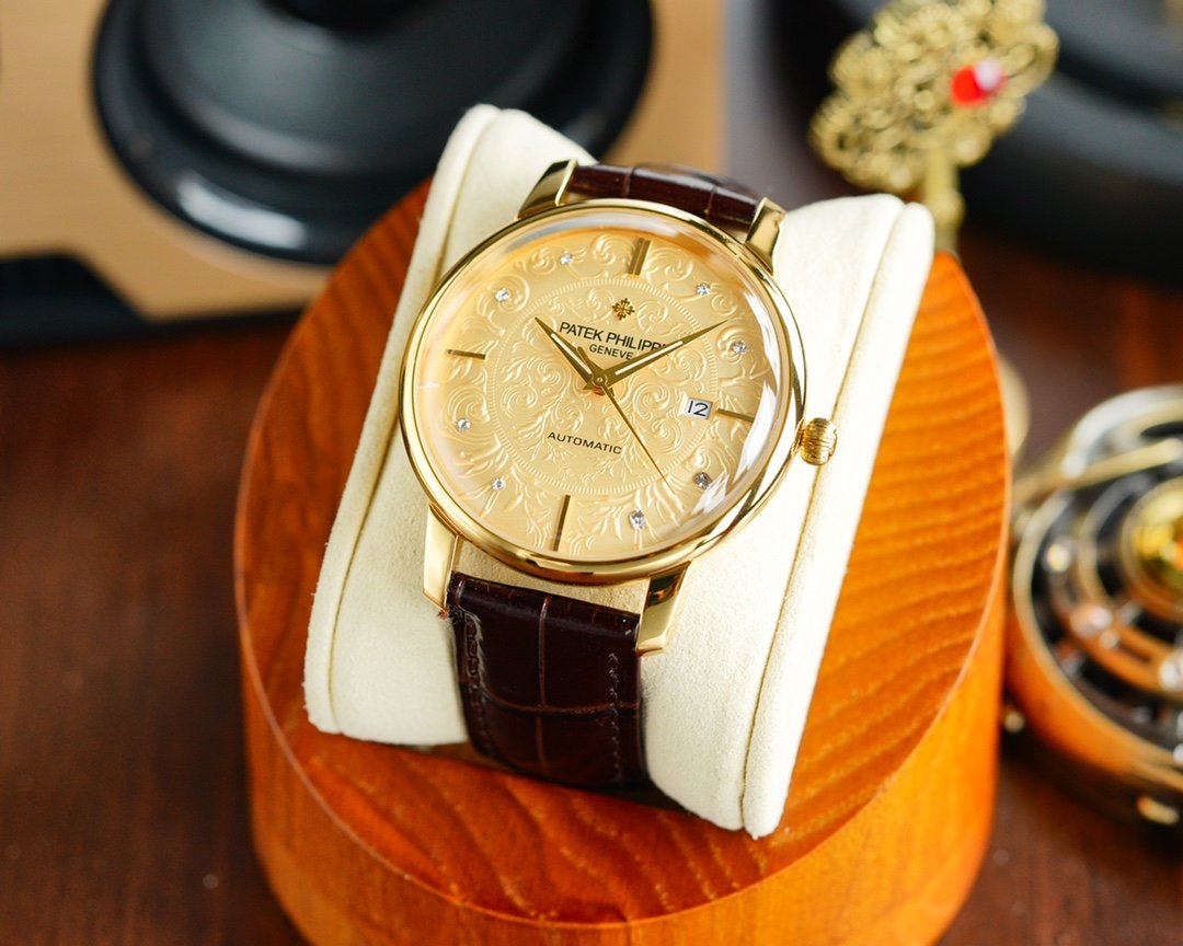 PATEK CALATRAVA 40 GOLD CASE LEATHER