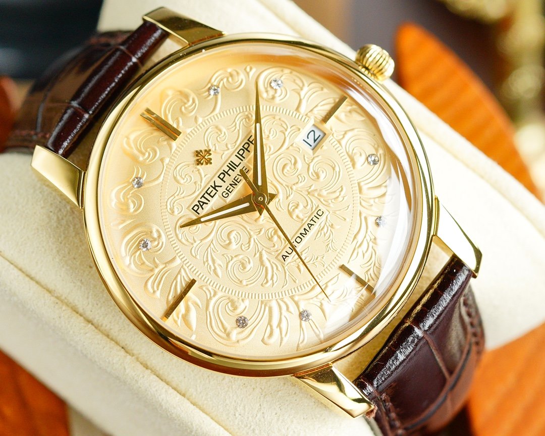 PATEK CALATRAVA 40 GOLD CASE LEATHER
