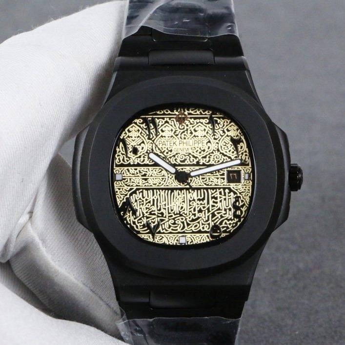 PATEK NAUTILUS CUSTOM ALL BLACK ARABIC DIAL