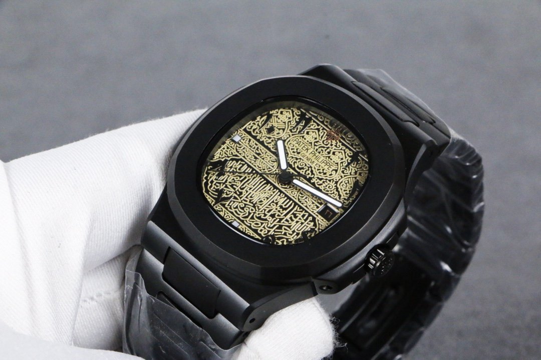 PATEK NAUTILUS CUSTOM ALL BLACK ARABIC DIAL
