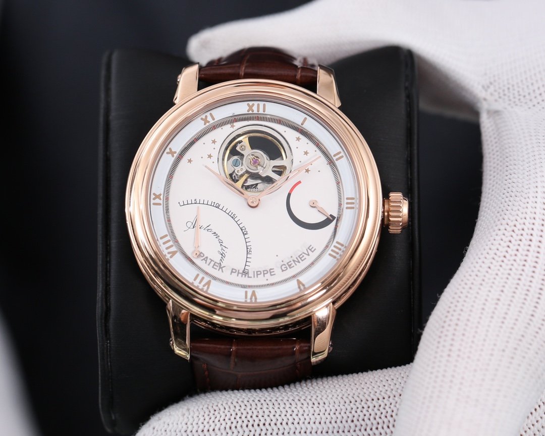 PATEK COMPLICATIONS 42MM TOURBILLON LEATHER STRAP