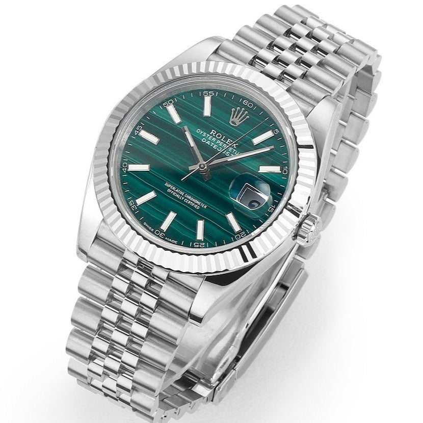 DATEJUST 41MM CUSTOM STEEL CASE MALACHITE DIAL