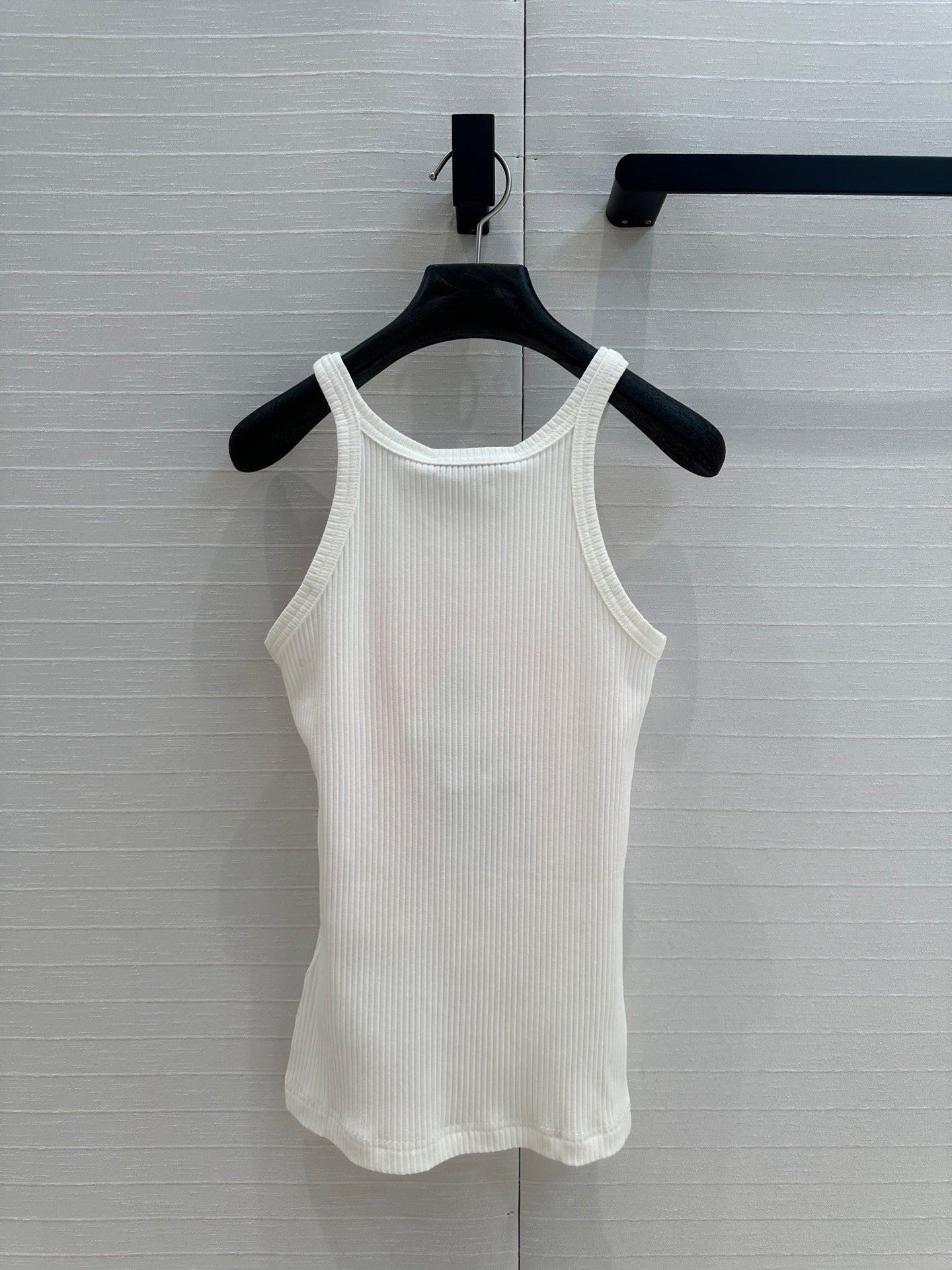 Miss CD Graffiti print striped vest