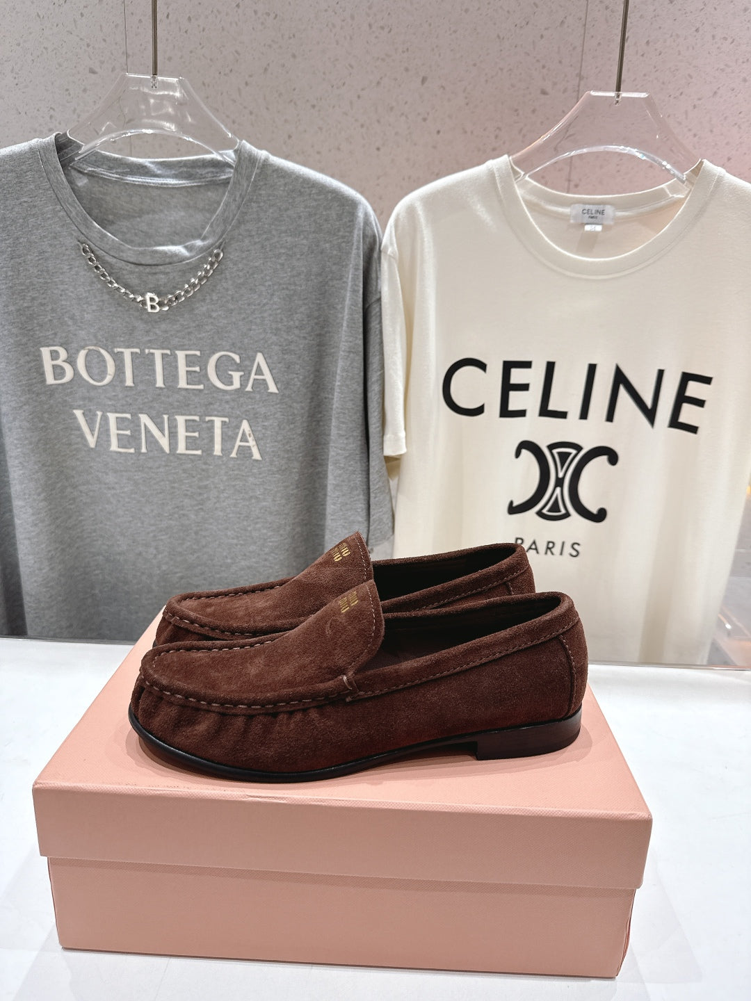 Miumiu 25 Loafer Brown Black Cowhide Suede 175774