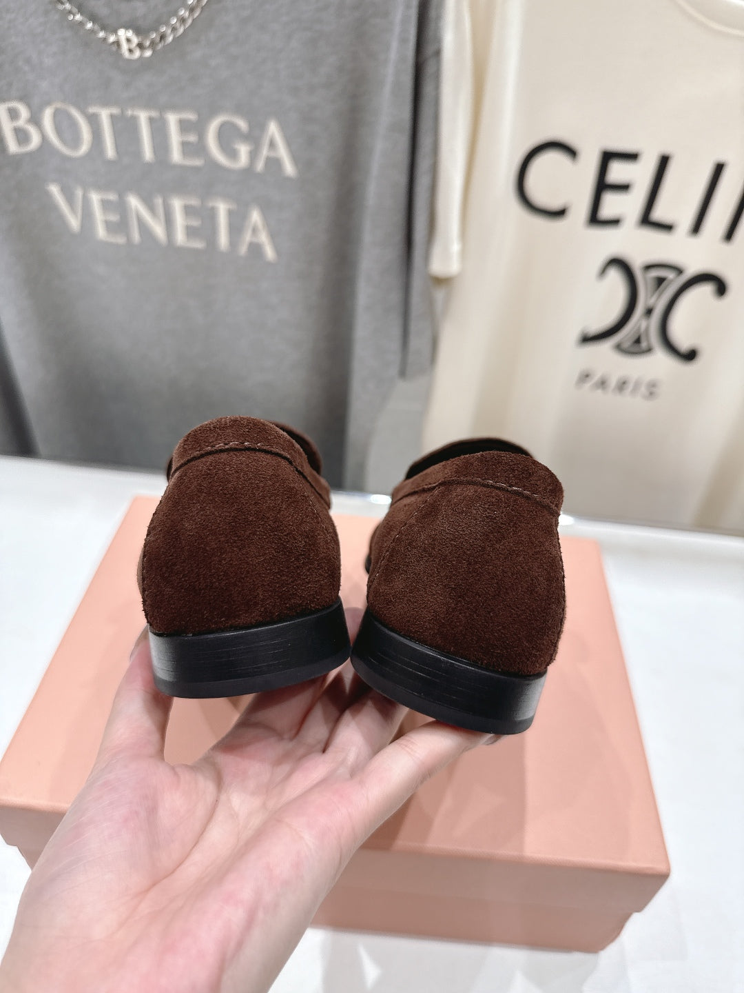 Miumiu 25 Loafer Brown Black Cowhide Suede 175774