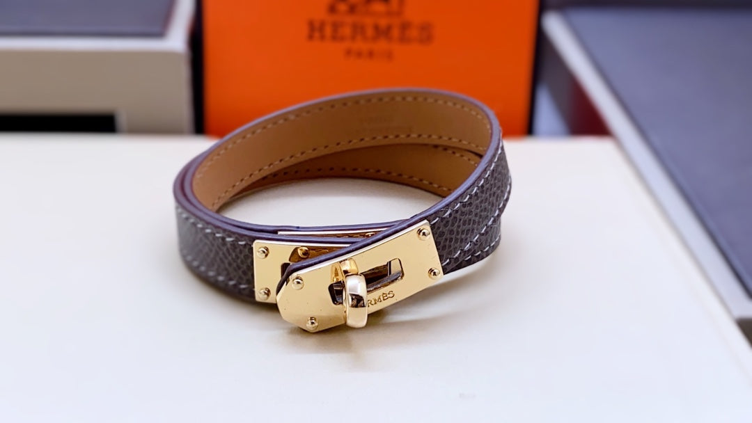 HM Kelly Double Tour Pink Gold Bracelet