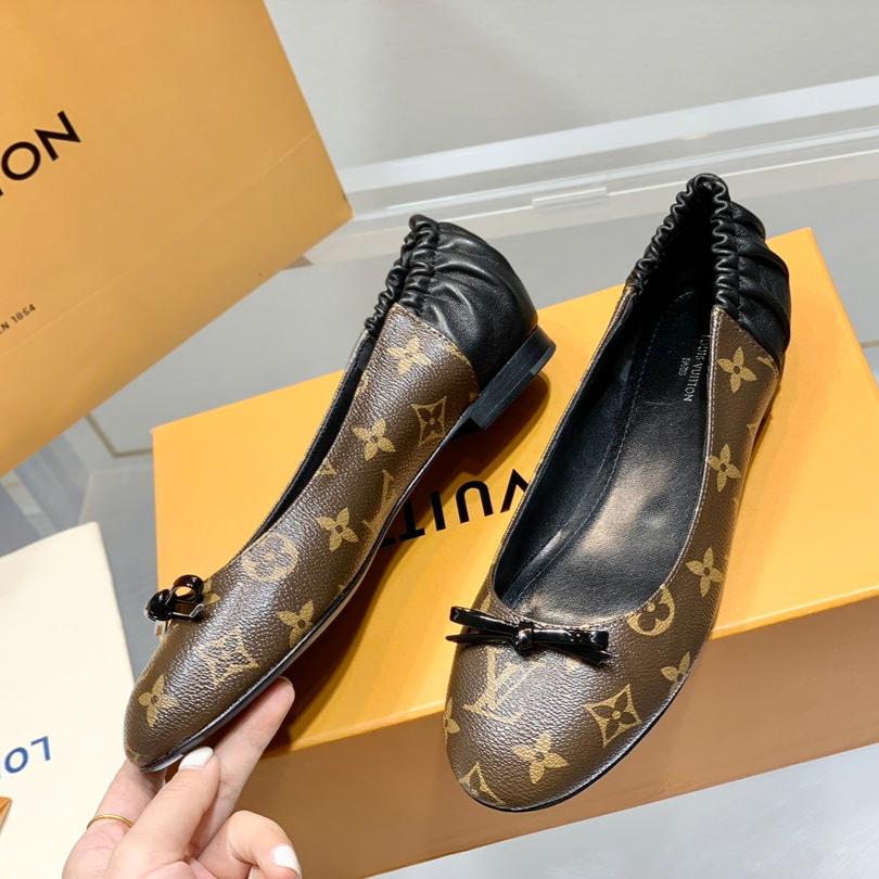 LV Joy Ballerina Dark Brown Mix Black Monogram Calfskin