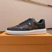 LV TRAINER IN BLACK MIX CHOCOLATE BROWN CALFSKIN