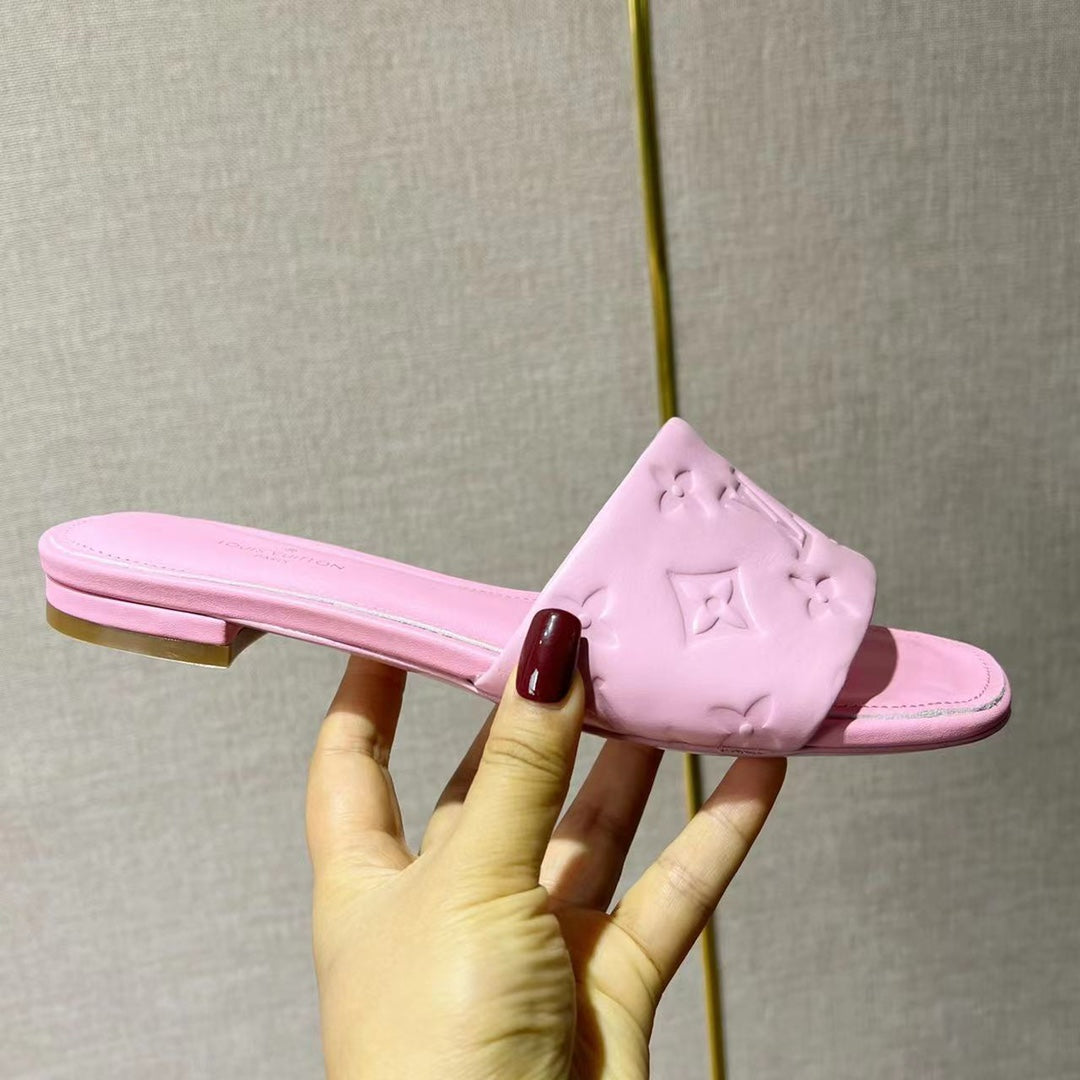 LV Neo Revival Flat Mule 15mm Pink Cowhide