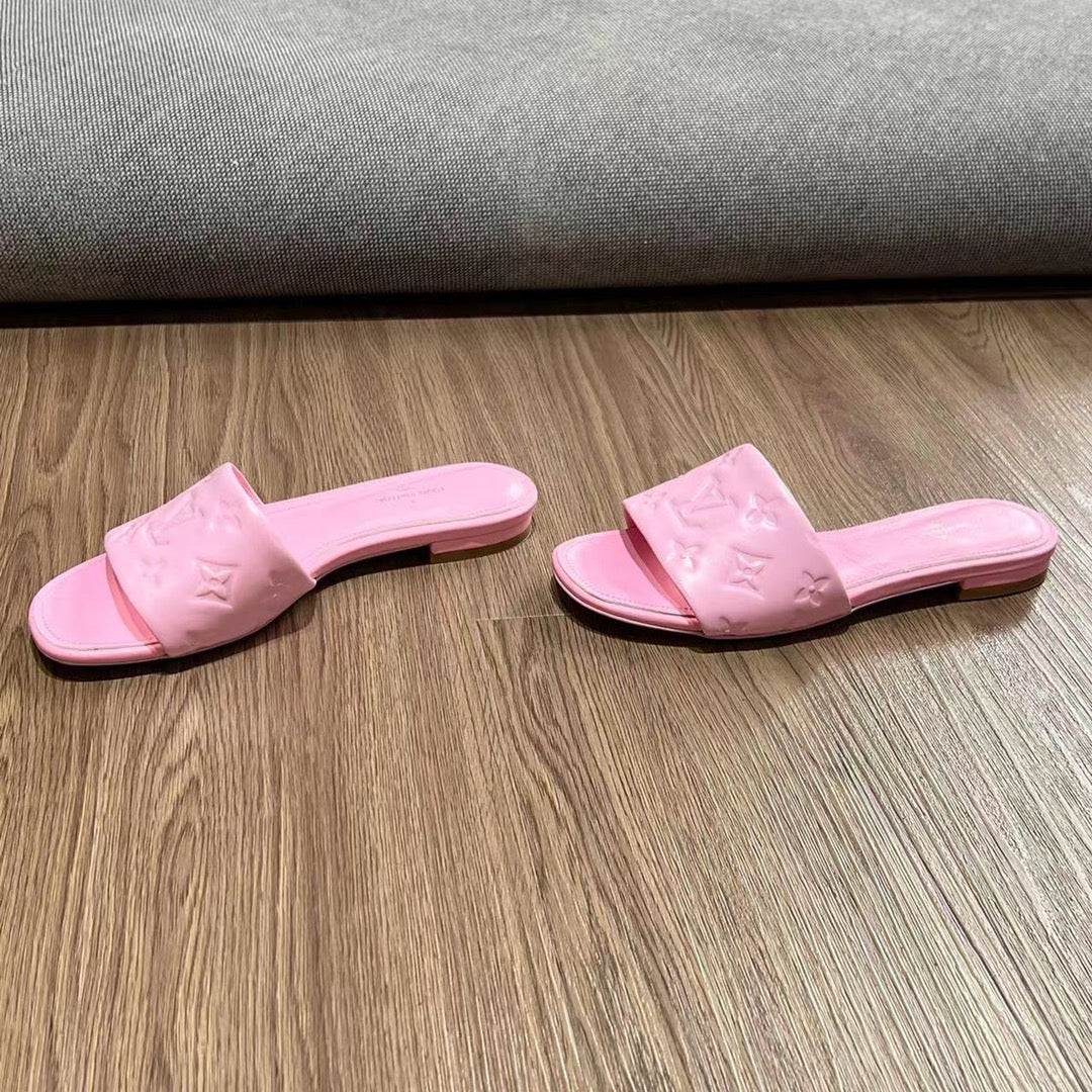 LV Neo Revival Flat Mule 15mm Pink Cowhide