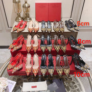 Valentino Slingback Pump Heel Fabric Print 239521