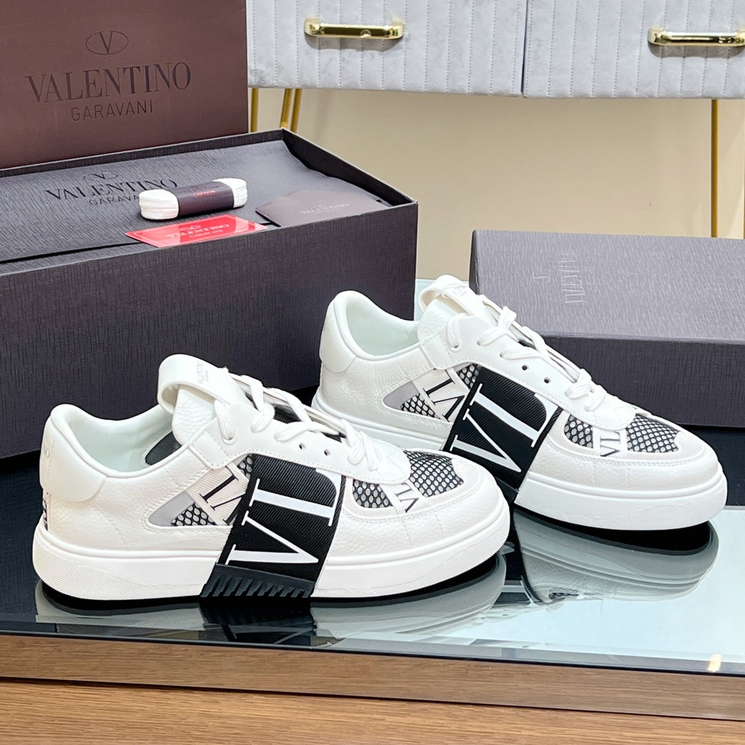 VT 2025 Sneakers White Black Mesh Calfskin Fabric 546969