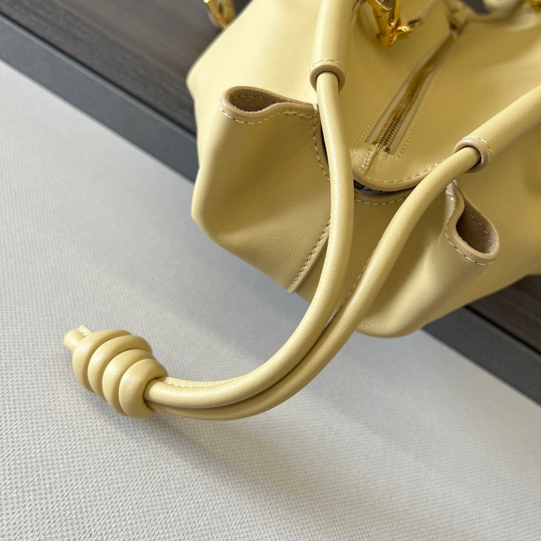 Loewe Small Dumpling Bag 35 Yellow Calfskin 280651