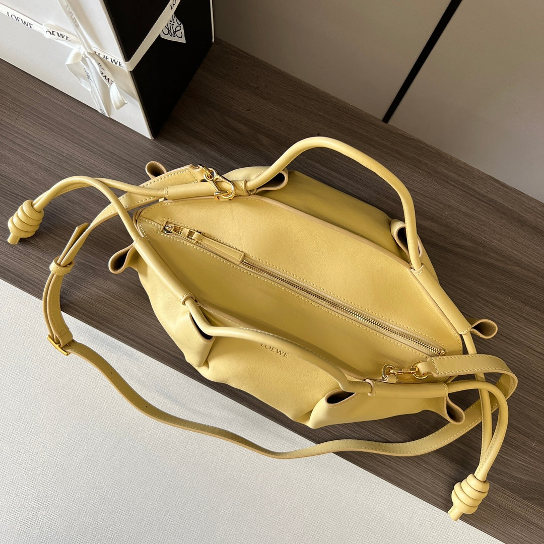 Loewe Small Dumpling Bag 35 Yellow Calfskin 280651