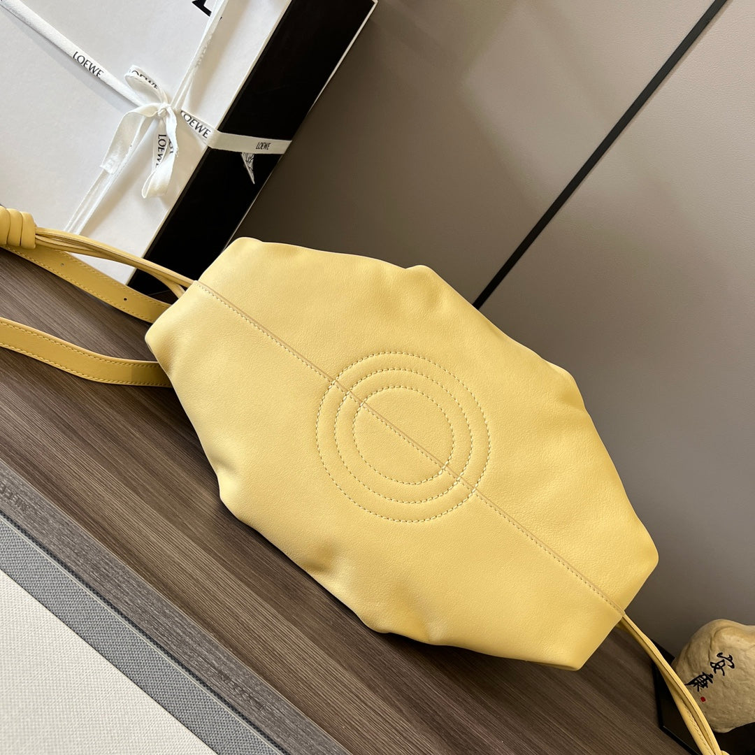 Loewe Small Dumpling Bag 35 Yellow Calfskin 280651