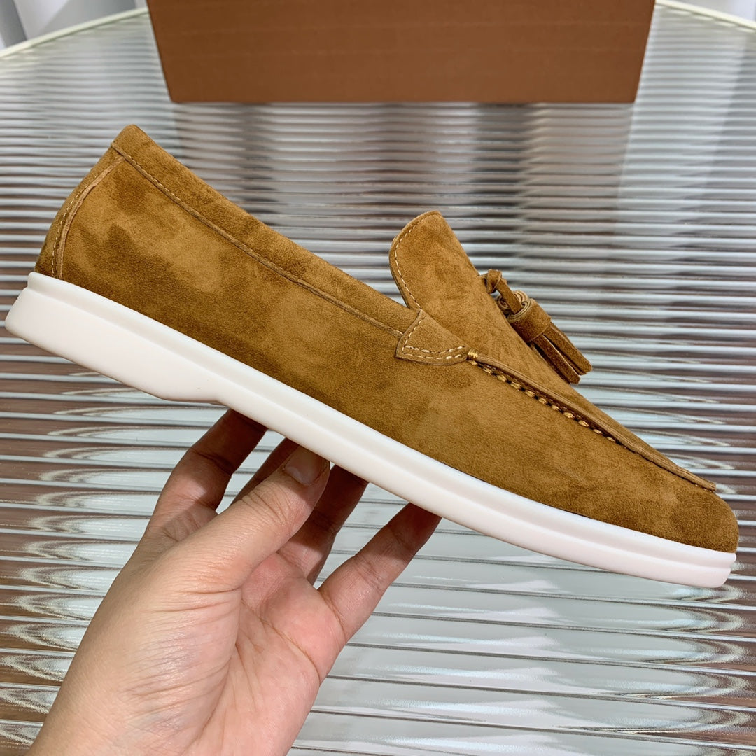 lp dot sole walk loafer brown suede