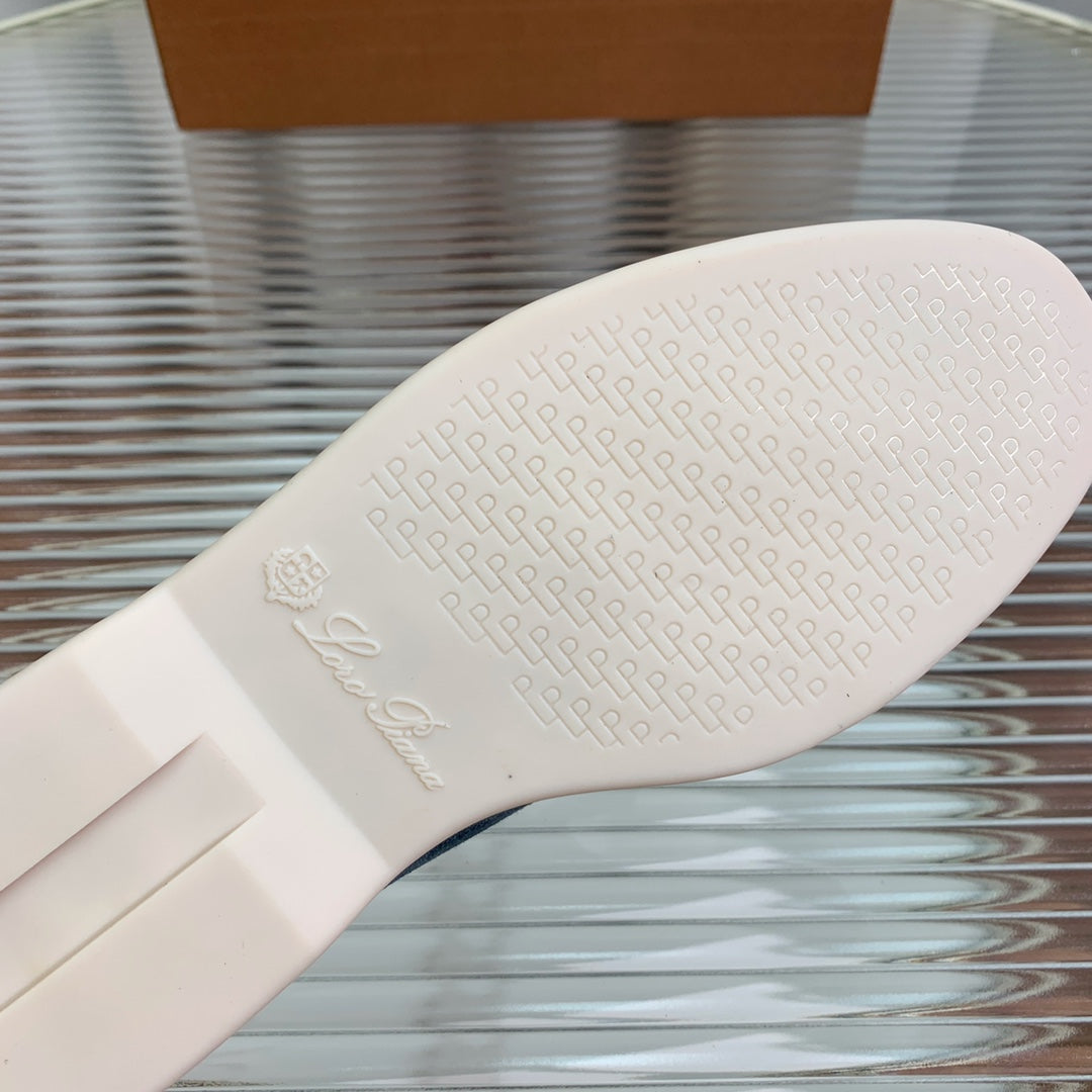 lp dot sole walk loafer peacock blue suede