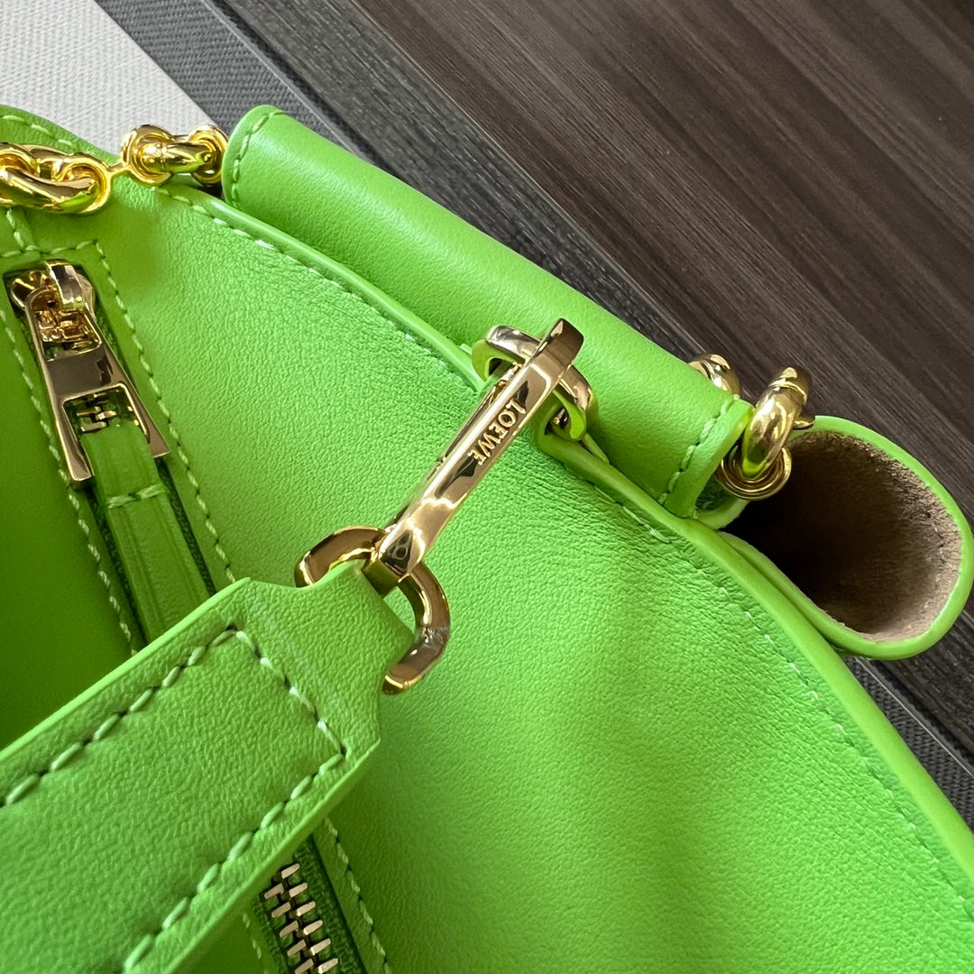 Loewe Small Dumpling Bag 35 Green Calfskin 280643