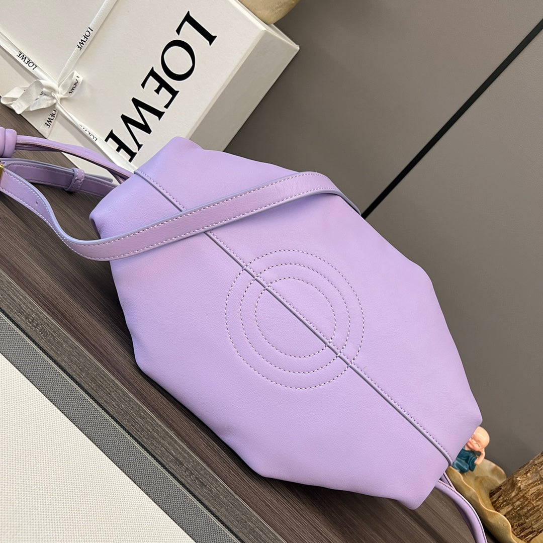 Loewe Small Dumpling Bag 35 Light Purple Calfskin 280649