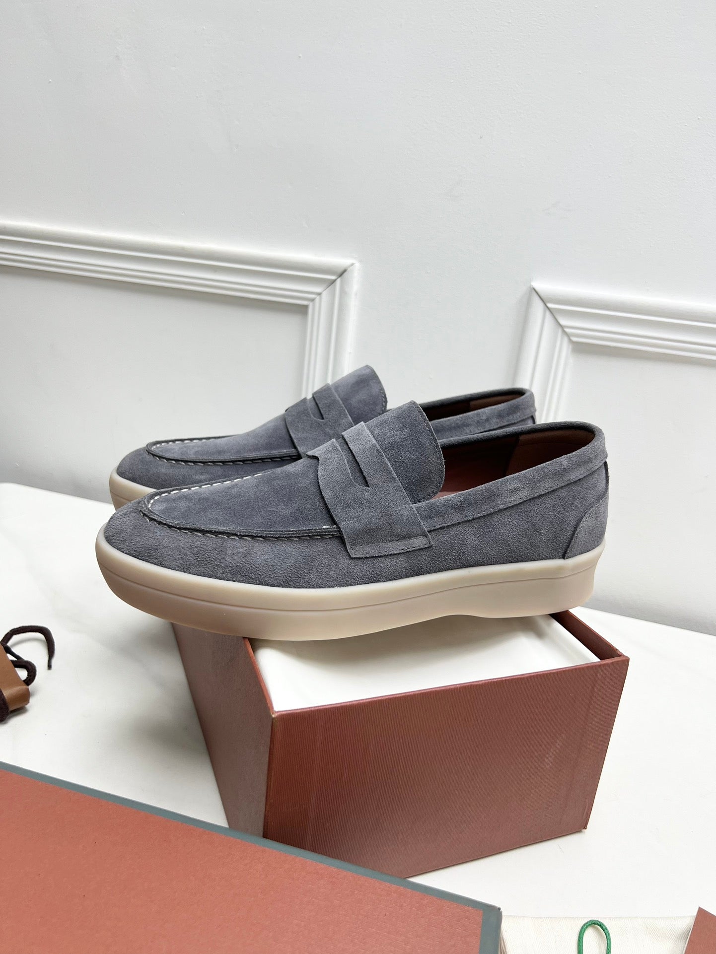 LP SUMMER WALK LOAFERS DARK GREY SUEDE