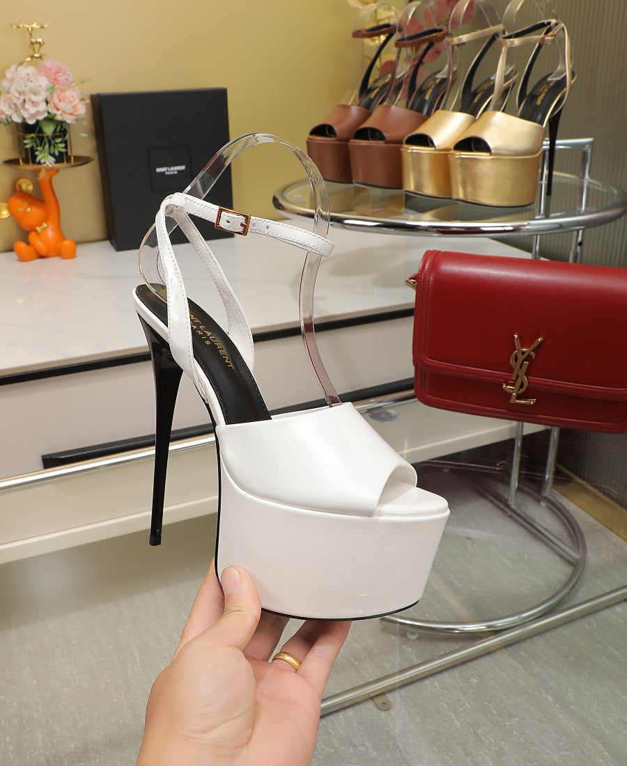 SL SUPER HIGH HEELS SANDAL WHITE CALFSKIN