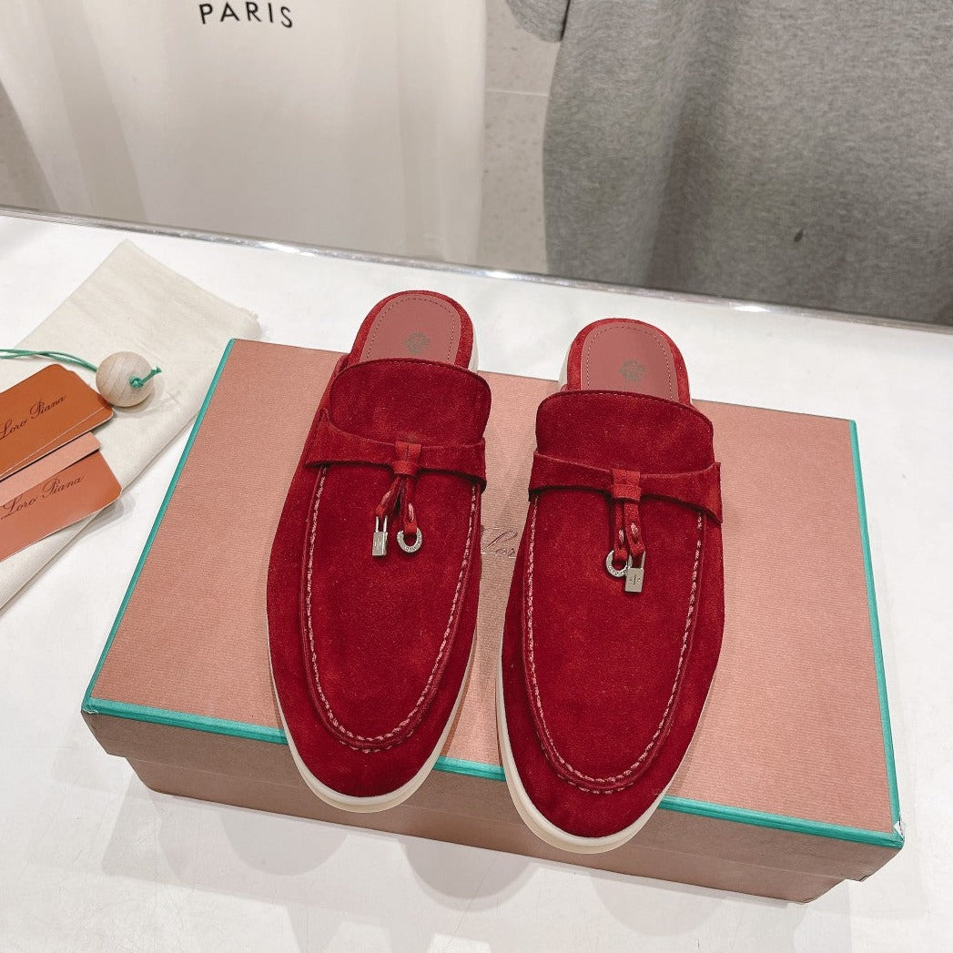 LP CHARMS WALK BABOUCHE LOAFERS CHERRY SUEDE