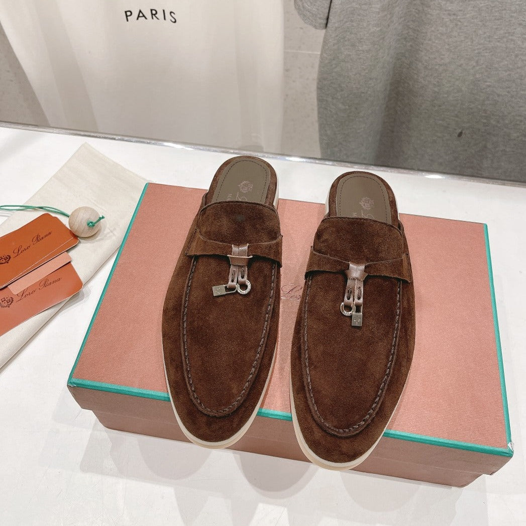 LP CHARMS WALK BABOUCHE LOAFERS BROWN SUEDE