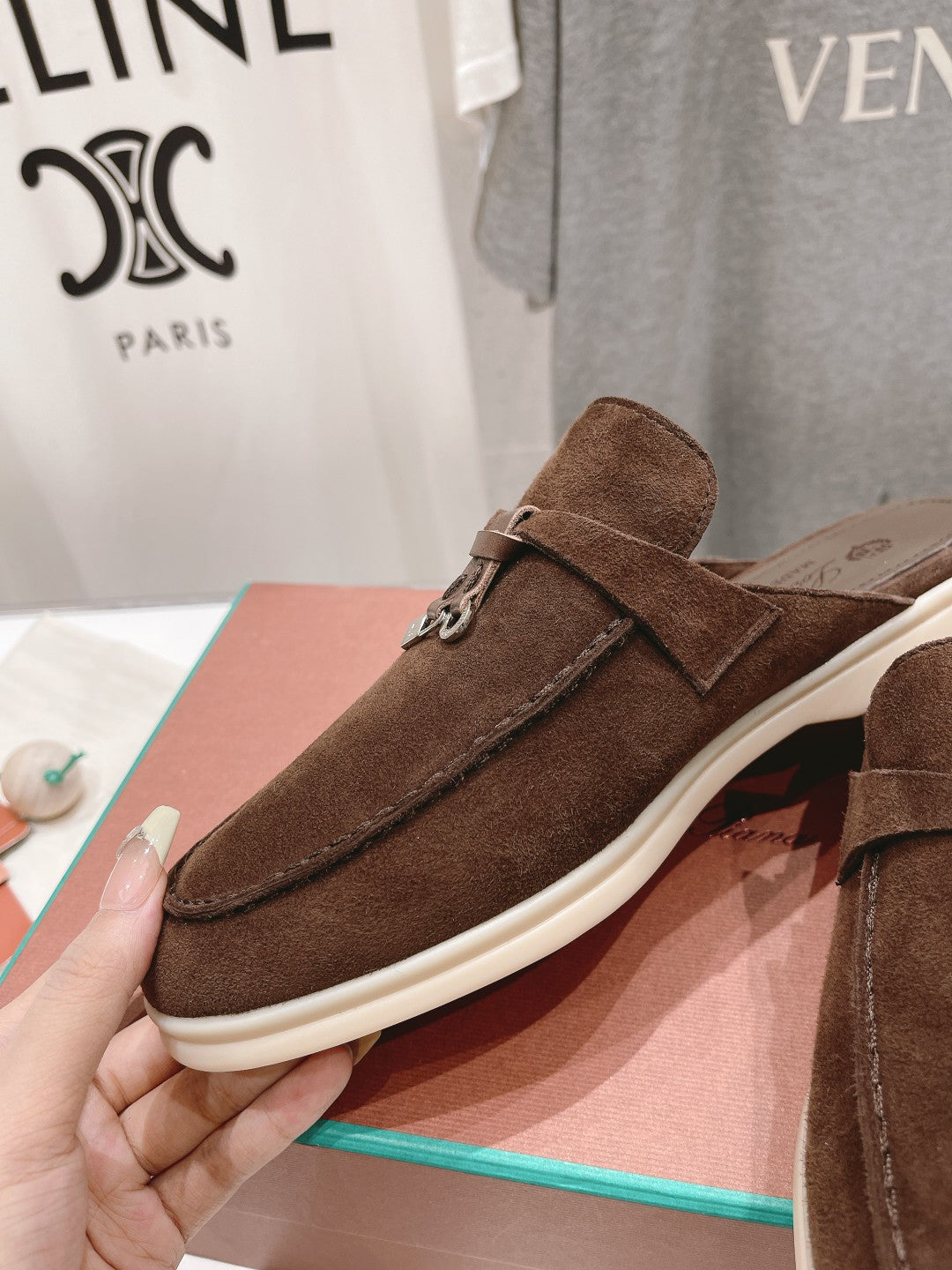 LP CHARMS WALK BABOUCHE LOAFERS BROWN SUEDE