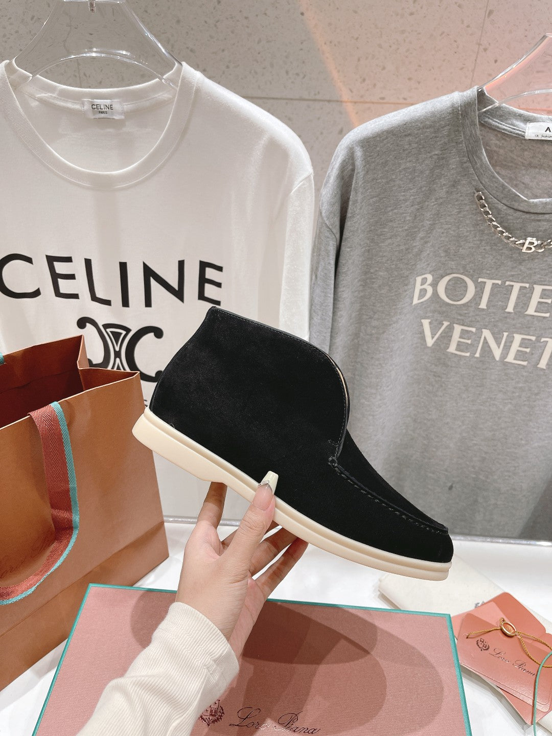 LP HIGH TOP OPEN WALK LOAFERS BLACK SUEDE