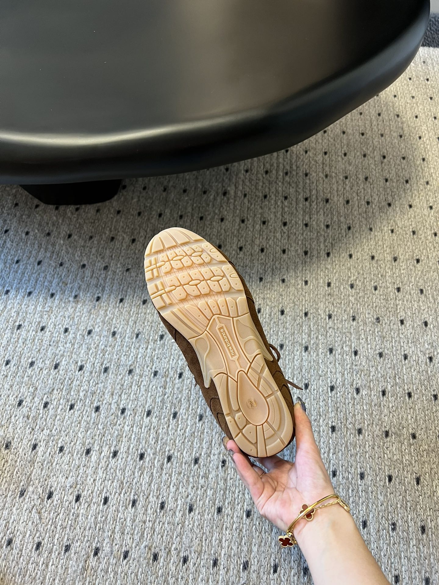 Miu Balance 530 Sneaker Chestnut Brown Suede