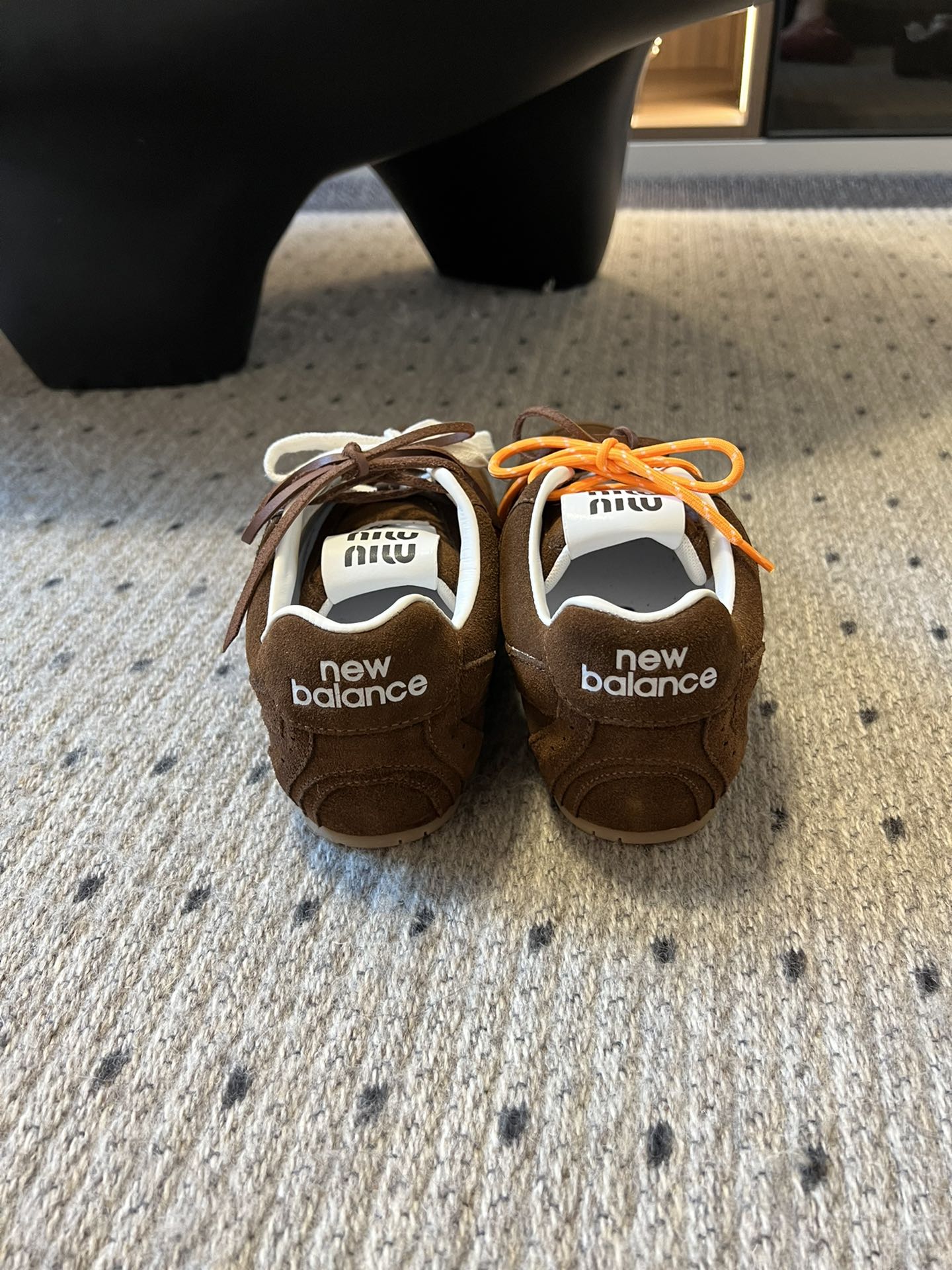 Miu Balance 530 Sneaker Chestnut Brown Suede