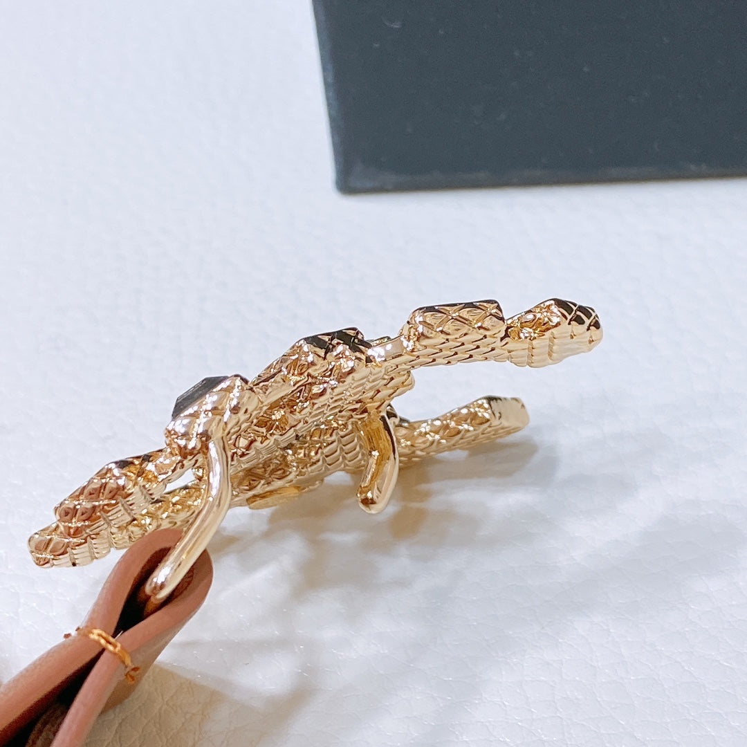 CHANEL BELT 3CM CINNAMON BROWN LAMBSKIN WITH CRYSTAL GOLD HARDWARE